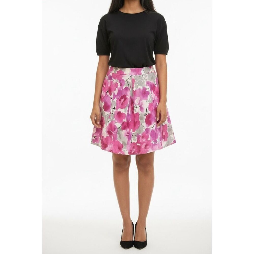 Allison Taylor Linen Floral Skirt